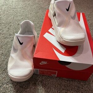 Nike White Slip-On Sneakers